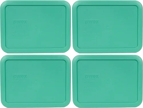 Vista 5 de Pyrex 7210-PC - Tapa de repuesto para almacenamiento de alimentos de 3 tazas, color verde claro, fabricada en Estados Unidos