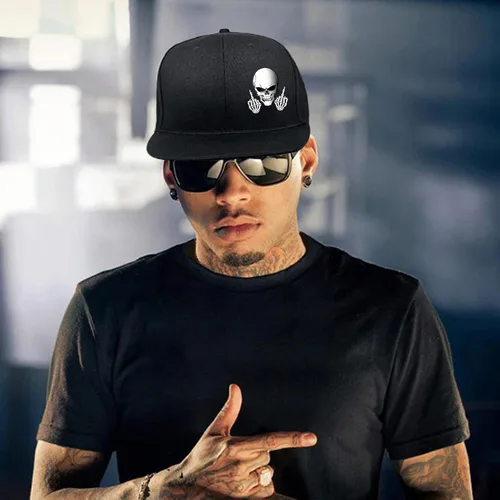 Vista 3 de Sombreros de Jesucristo para hombre, gorra de visera plana para hombre, mochila negra a presión, gorra de béisbol negra