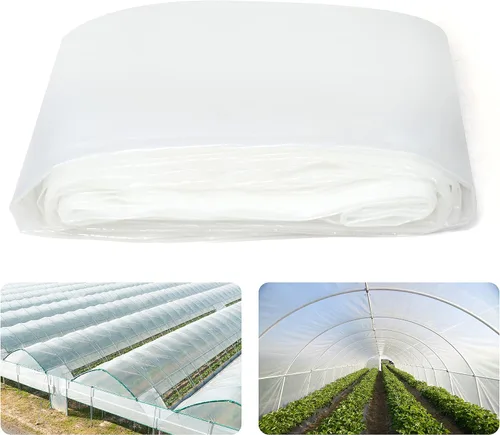 Vista 9 de Fencer Wire Lámina de plástico transparente para invernaderos de 6 mil resistente a los rayos UV, cubierta de invernaderos para horticultura