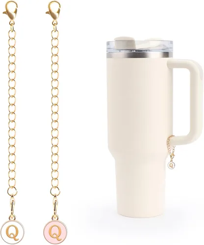 Vista 7 de Accesorios de Copa Stanley de 2 piezas - Dije de 26 letras adecuado para vasos térmicos modernos y Hydro Flask, identificación de mango de taza