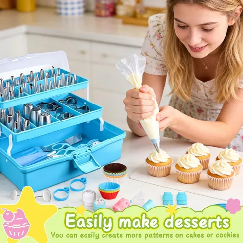 Vista 2 de Suuker Kit de suministros de herramientas de decoración de pasteles, 236 piezas