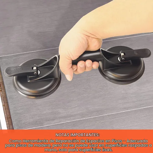 Vista 9 de Paquete de 2 ventosas de aluminio resistente con mango de placa de vacío para levantar vidrio grande, elevador de azulejos/vidrio móvil/almohadilla