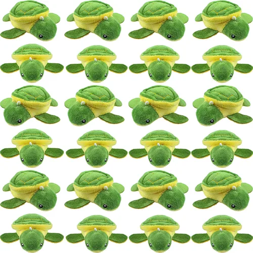 Vista 9 de HyDren 24 piezas de juguete de tortuga pequeña de peluche a granel, tortuga marina suave de peluche, tortuga adorable de peluche, juguete