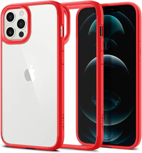 Vista 90 de Spigen Funda para iPhone 12 Mini, ultra híbrida, sin anillo magnético, antiamarilleo, transparente
