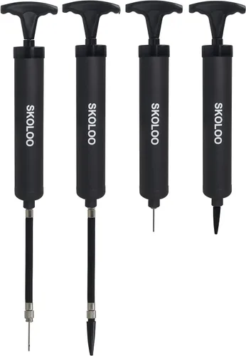 Vista 9 de SKOLOO Kit de inflador de bomba de aire portátil de 10 pulgadas con aguja, boquilla, manguera de extensión para fútbol, baloncesto, fútbol