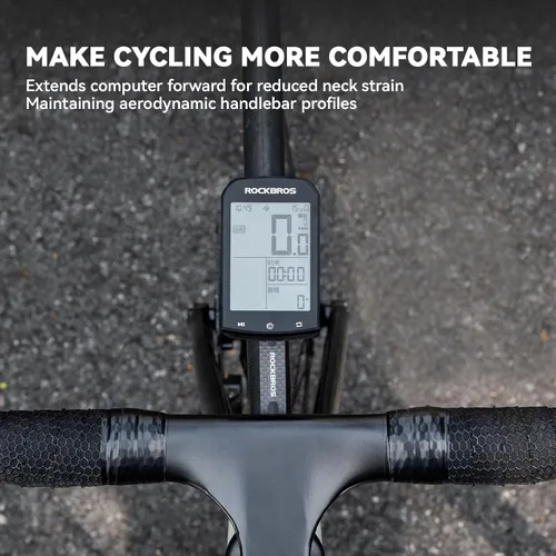 Vista 2 de ROCKBROS Soporte para computadora de bicicleta en la parte delantera compatible con mesas de reloj convencionales, equipado con múltiples tipos