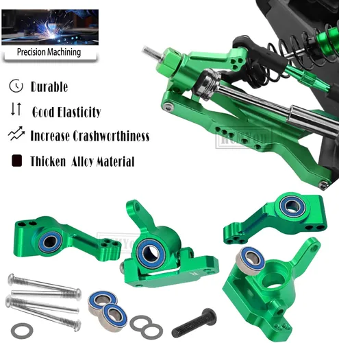 Vista 3 de Pieza de actualizaciones para 1/10 Slash 2WD/Slash 2WD VXL, aleación Big Bore RC amortiguador de choques, brazo de suspensión delantero trasero