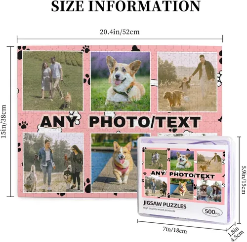 Vista 4 de Rompecabezas personalizados a partir de fotos, rompecabezas personalizados de fotos 1000/500/300 piezas, regalo de rompecabezas personalizado