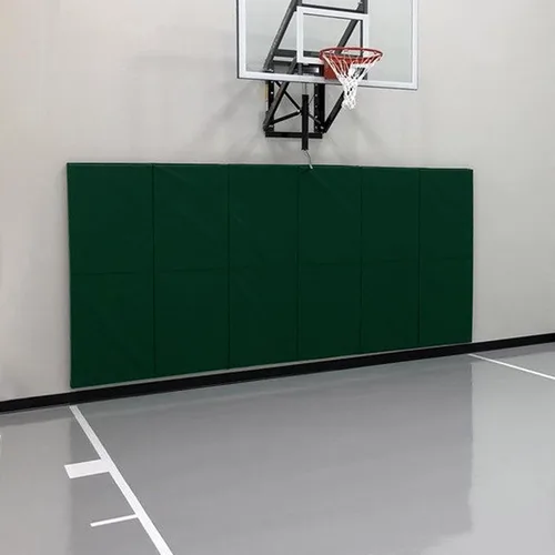 Vista 9 de Acolchados de Pared para Gimnasio Almohadilla de Protección de Pared para Cancha de Baloncesto - Colchoneta de Pared de Espuma Gruesa de 2" Negro