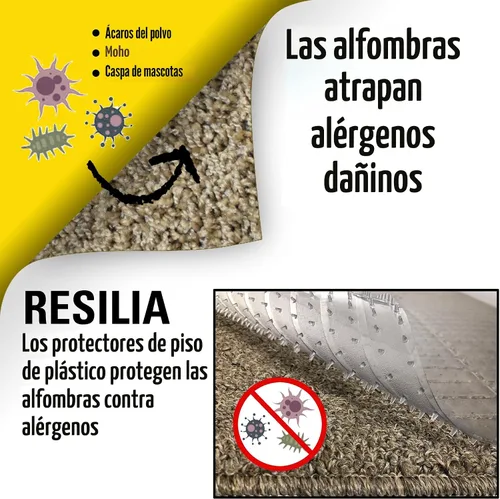 Vista 4 de RESILIA Deep-Pile Carpet Runner - Protector de alfombras y tapetes de vinilo plástico, protectores de piso de vinilo transparente e impermeable, 27