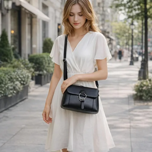 Vista 3 de Bolso cruzado de cuero para mujer, con múltiples bolsillos, bolso de hombro, bolsos y bolsos de mano, bolso de mano, bolso de mano con asa superior