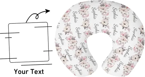 Vista 7 de Dyoart Funda de almohada de lactancia para bebé, fundas de lactancia con nombre personalizado, suave, funda de almohada de lactancia materna