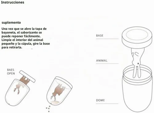 Vista 4 de Tarro de condimentos de cocina con bandeja, coctelera de condimentos, diseño de desfile de animales, 4 en 1