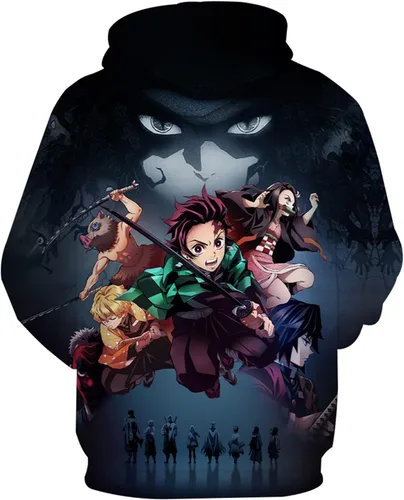 Vista 2 de Sudadera con capucha creativa para jóvenes, personajes de dibujos animados, impresión 3D, sudadera con capucha unisex