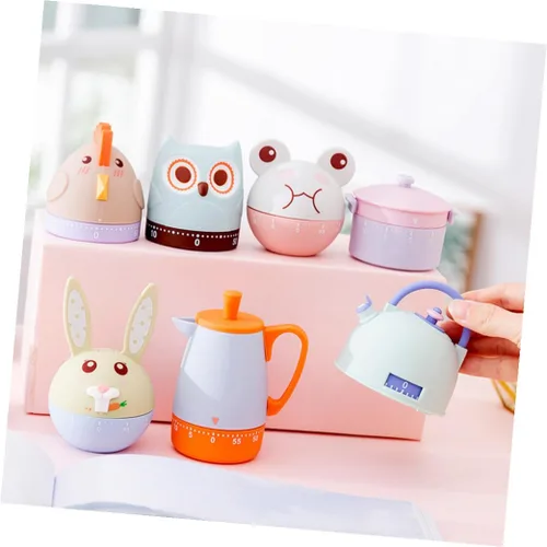 Vista 2 de LIFKOME Lindo temporizador de cocina con temporizador mecánico de pollo para niños, temporizador de 60 minutos de cuerda para huevos para gestión