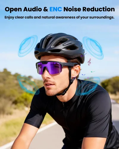 Vista 6 de Lentes inteligentes AI con cámara 4K, gafas de grabación de video con estabilización EIS y OIS, gafas de sol polarizadas, asistente de voz ChatGPT