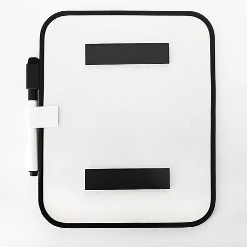 Vista 7 de Pizarra Magnética de Borrado en Seco para Casillero Escolar, 6" x 8" Marcador y 2 Imanes - Pizarra Blanca Pequeña para Aula, Hogar, Oficina, Viajes