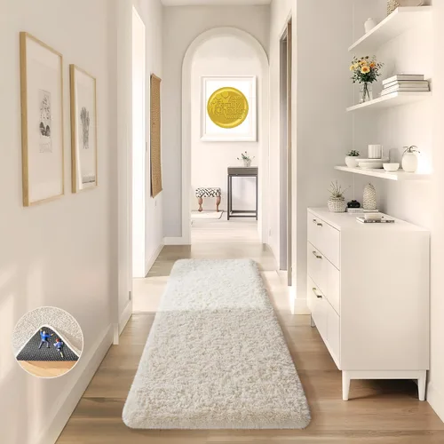 Vista 175 de Ophanie - Alfombras para sala de estar, antideslizante y suave, de felpa grandes y peludas para dormitorio, peludas para niños y niñas, decoración