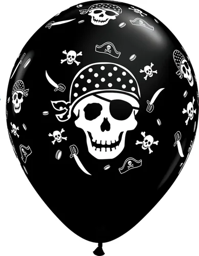 Vista 6 de Suministros para fiesta de cumpleaños de 4 años de pirata, decoraciones de ramo de globos