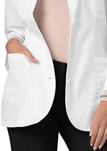 Vista 2 de Adar - Abrigos de laboratorio universales para mujer, corte princesa, 30 pulgadas, abrigo de laboratorio
