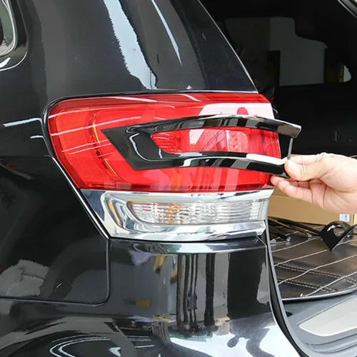 Vista 5 de Cubierta de biseles de lámpara trasera negra brillante para Jeep Grand Cherokee 2014-2021, no para Grand Cherokee L 2021