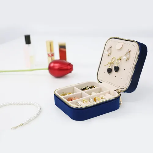 Vista 5 de DAIJAVU Organizador de joyas de viaje pequeño y ligero multifuncional ganchos para collares soportes para aretes anillos gemelos ranuras