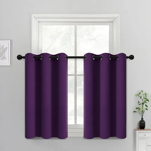 Vista 139 de Yakamok Cortinas opacas para dormitorio, aislamiento térmico, cortinas de oscurecimiento de habitación para sala de estar, juego de 2 paneles