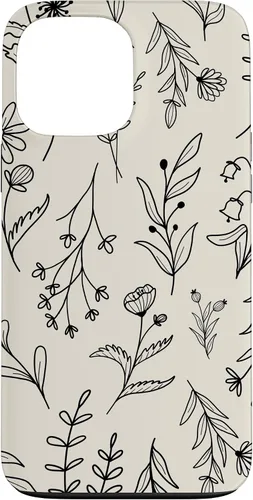 Vista 24 de Sand Beige Wildflower Floral Pattern Case for iPhone 16