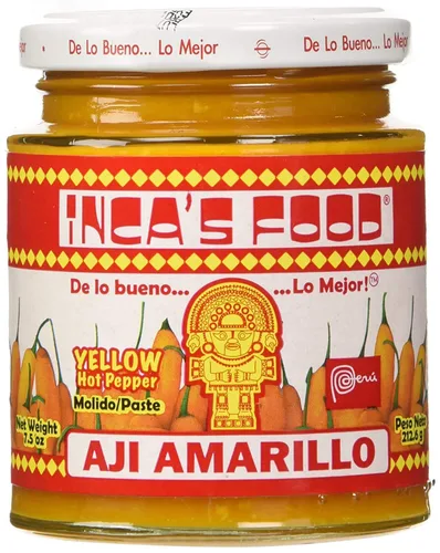 Vista 7 de Pasta Aji Amarillo Inca's Food - Pasta de pimienta amarilla caliente, tarro de 7.5 oz - Producto del Perú