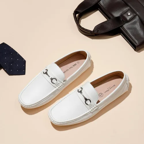 Vista 9 de Bruno Marc Mocasines de conducción para hombre Penny Mocasines sin cordones