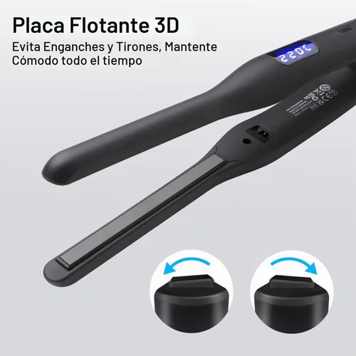 Vista 4 de Plancha plana de lápiz de 3/10" con 13 ajustes de temperatura de cerámica pequeña plancha de pelo