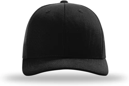 Vista 2 de Richardson 112 XL Classic Six Panel Trucker Hat - Gorras estructuradas de primera calidad Negro