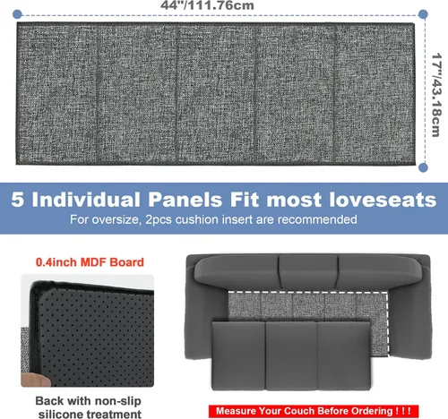 Vista 3 de Soporte para Cojín de Sofá para Asiento Flácido - Protector para Sofá, Tablero de Inserción para Cojines Flácidos, Piezas de Reemplazo para Sofás