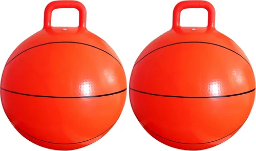 Vista 12 de Pelota saltarina AppleRound Space Hopper con bomba en estilo fútbol, 15 pulgadas / 38 cm de diámetro para edades de 3 a 6 años, rebote de canguro