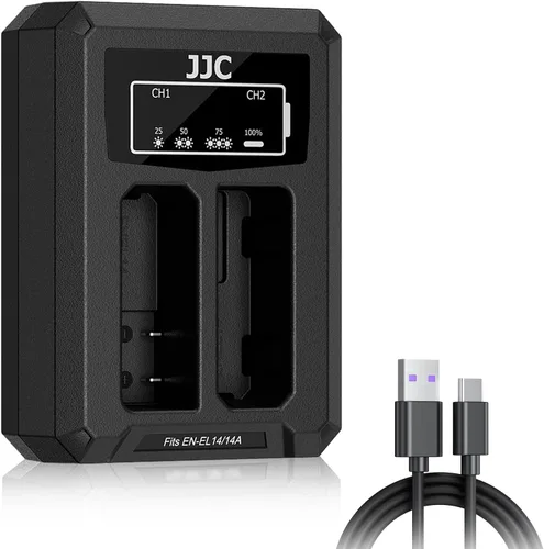 Vista 10 de EN-EL14 EN-EL14a Cargador de batería dual cable USB integrado, compatible con Nikon D3500 D3400 D3300 D3200 D3100 D5600 D5500 D5300 D5200 D5100