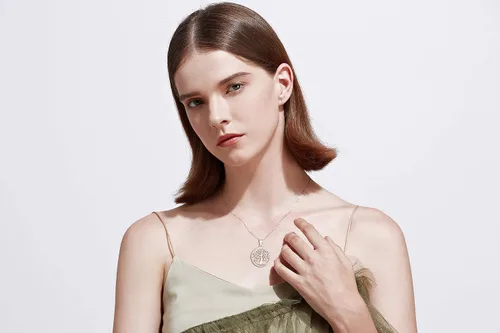 Vista 2 de AGVANA Collar con colgante de árbol de la vida de plata de ley 925 para mujer, joyería delicada, collar de árbol familiar, regalo de aniversario
