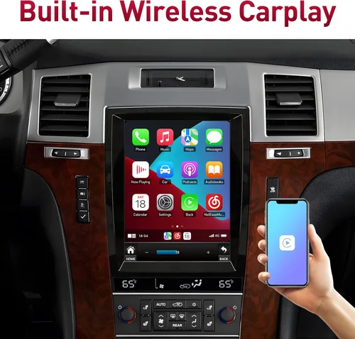Vista 6 de Radio de coche para Cadillac Escalade 2007-2014, Android 12 estéreo 10.4 pulgadas Octa-Core 4+64G Carplay inalámbrico Android Auto 4G red 5G WiFi