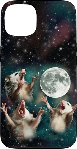 Vista 7 de Three Possum Moon 3 Opossum Funny Weird Cursed Meme Case para iPhone 17