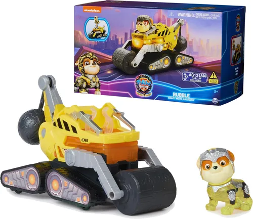 Vista 12 de Paw Patrol: The Mighty Movie, Cuartel General Portaaviones, con Figura de Acción de Chase y Mighty Pups Cruiser, Juguetes para Niños y Niñas de 3+