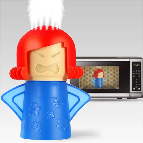 Vista 9 de Spardar Angry Mama - Limpiador de vapor para microondas Angry Mama, paquete de 2 limpiadores de microondas para cocinas, la forma divertida y fácil