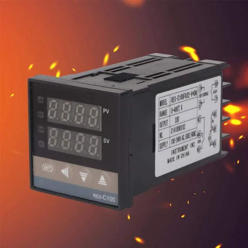 Vista 3 de Fafeicy 32.0-752.0 °F Digital LED PID controlador de temperatura Kit de termostato Kit de controlador de temperatura AC 110V-240V para controlar