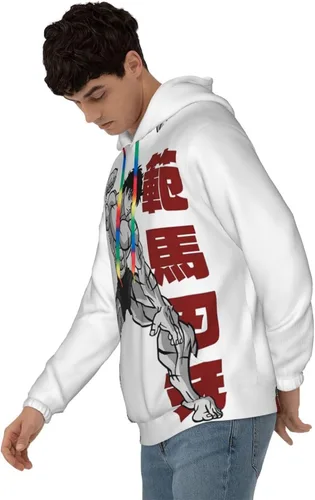 Vista 3 de Baki The Grappler - Sudadera holgada con capucha para hombre, diseño de moda de invierno, sudadera con capucha casual