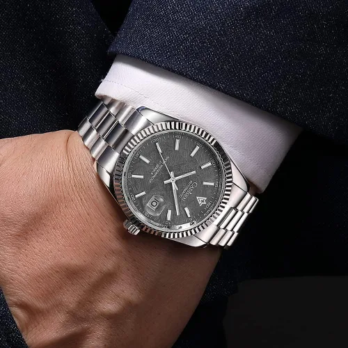 Vista 3 de CADISEN Reloj mecánico automático de acero inoxidable de lujo de marca impermeable de 328.1 ft para hombre de diseño H0mage