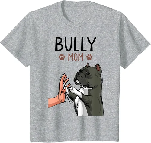 Vista 51 de American Bully Mom Cute Dog Mama Camiseta divertida para mujer, Blanco, S