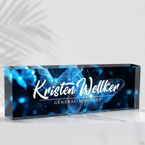 Vista 6 de Placa de nombre para escritorio, placa de nombre personalizada para escritorio, decoración de escritorio de oficina, placa personalizada