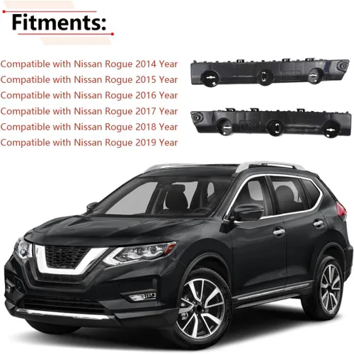 Vista 2 de RLB-HILON Soporte de parachoques delantero compatible con Nissan Rogue 2014 2015 2016 2017 2018 2019 año, para 62222-4BA1A 62223-4BA1A