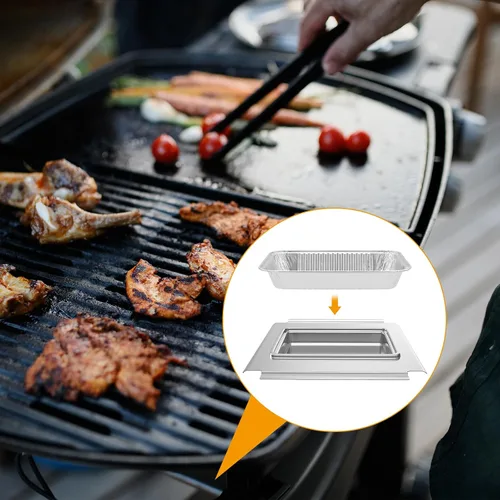 Vista 7 de SafBbcue 80580 - Bandeja de grasa con 12 bolsas de goteo para parrilla Weber Q200 y Q300, bandeja de grasa para Weber Q2000 Q2200 Q200 Q220 Q3000