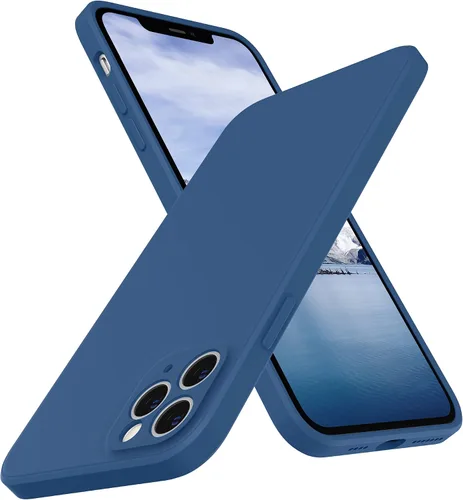 Vista 8 de SURPHY Funda diseñada para iPhone 11 Pro con protección de cámara, bordes rectos de silicona líquida para iPhone 11 Pro de 5.8 pulgadas, color negro