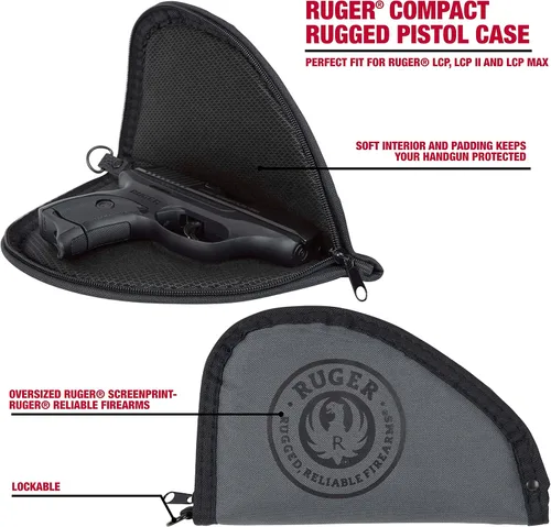Vista 2 de Ruger Compact - Estuche para pistola de 8 pulgadas, color gris