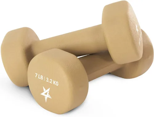 Vista 14 de Yes4All Neoprene Dumbbells, Pairs and Sets with Rack for Home Workouts A. Púrpura